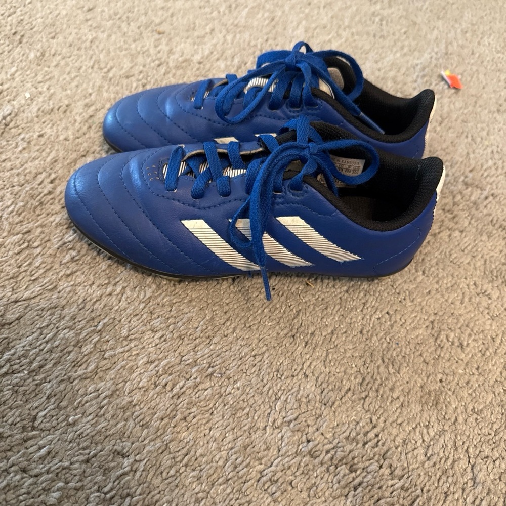Adidas Goletto VIII Soccer Cleats Shoes Size 1.5 Youth Blue White  SGC753002 GC